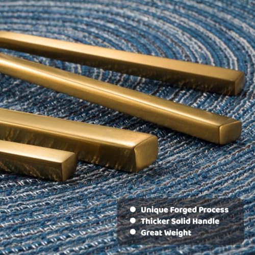 Cube Gold 45 Piece Forged Stainless Steel Matte Flatware Set for 8 (Gold Satin / 45 pieces for 8)