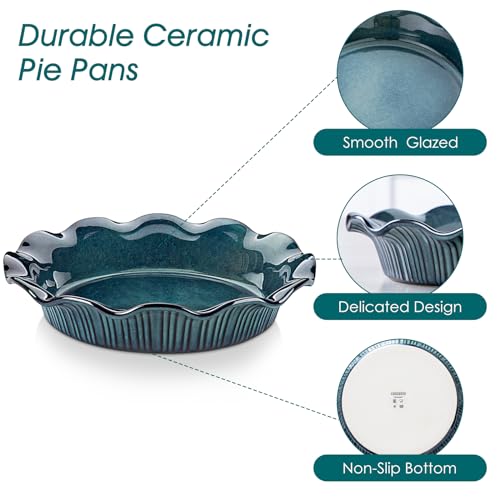 9 Inch Pie Pan for Baking (Green / 1 Pieces)
