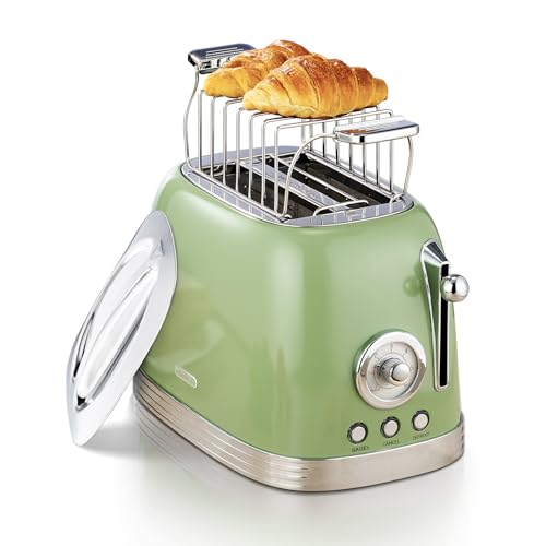 Retro Green 2‑Slice Bread Toaster (Green - 2 Slice)
