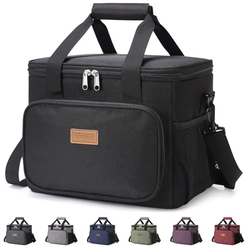 Insulated Lunch Box for Men (Black / Large(15L))