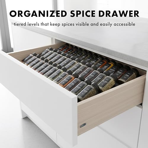 Spice Drawer Organizer (Plastic Black)