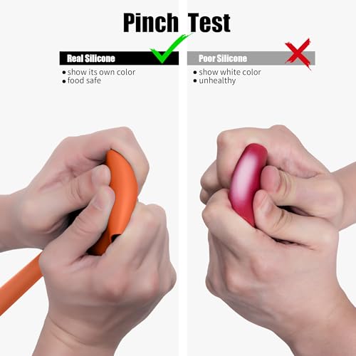 600°F Heat Resistant Silicone Spatula Scrapers (Set of 4 / Multicolor 7)
