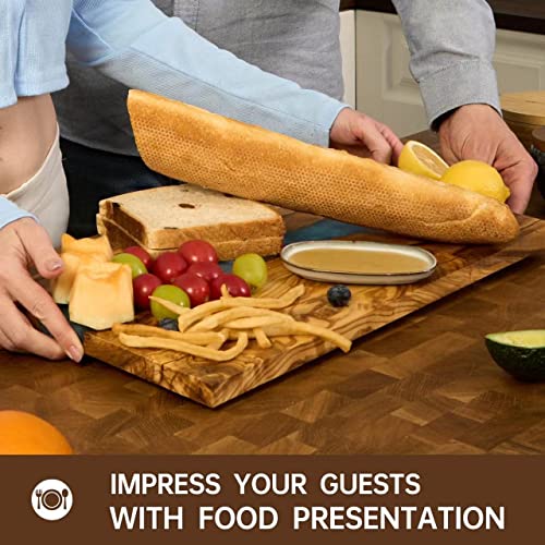 Italian Olive Wood luxury Cheese board with Resin (Blue And White Gradient)