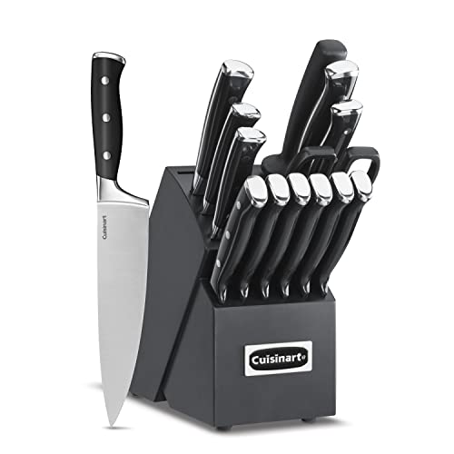 15 Piece Knife Set with Block (Black/Black)