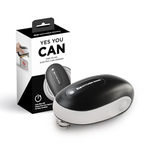One-To-Go Electric Can Opener, White (White with Black)