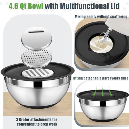 Mixing Bowls with Lid Set (Black)