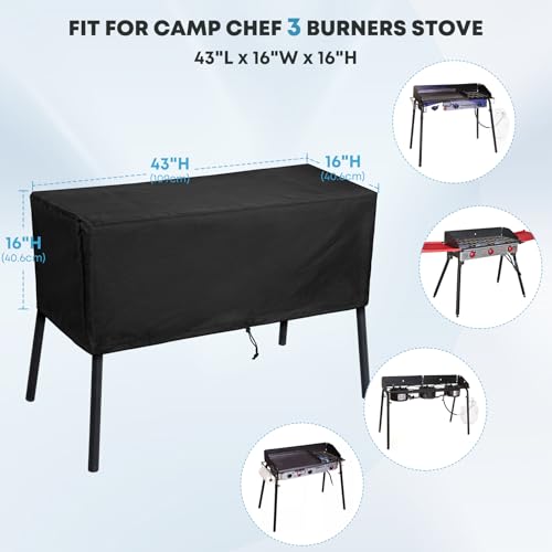 Patio Cover Fits Camp Chef 3 Burners Stove TB90LW TB90LWG DB90D (43 Inch)