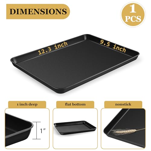 12.3x9.5x1 Inch Cookie Sheet for Baking (12.5x9.5x1 Inches)