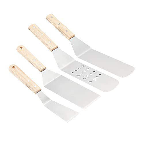 4 Piece Stainless Steel BBQ Grilling Tool Set for Outdoor Cooking (Spatula Set / 4-Piece)