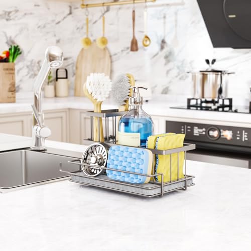 Sink Caddy Sponge Holder (Brushed Nickel)