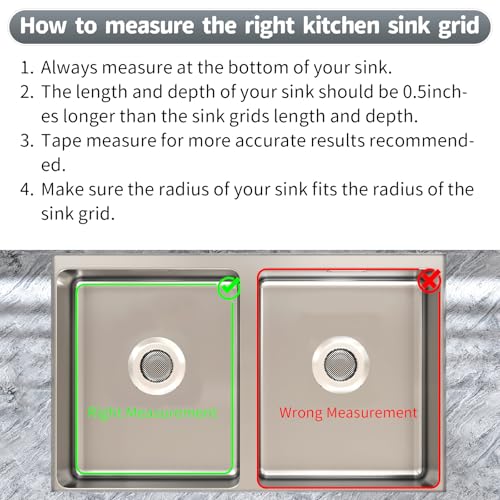 2Pack Stainless Steel Sink Protectors (2Pack-13" x 11-5/8'/Center Drain)