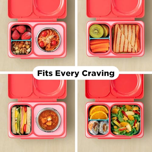 OmieBox UP Kids Insulated Bento Box (Cherry Pink)
