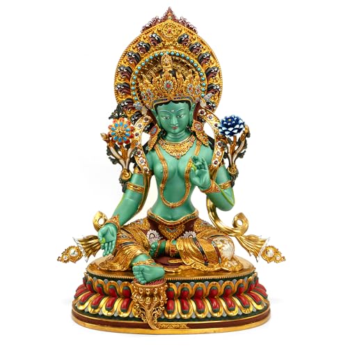 Green Tara Buddha Statue for Zen Decor Indoor (Green Tara / 10.62in)