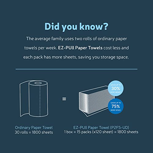 EZ Pull Countertop MULTIFOLD Paper Towel Dispenser for Kitchen (Pearl White)