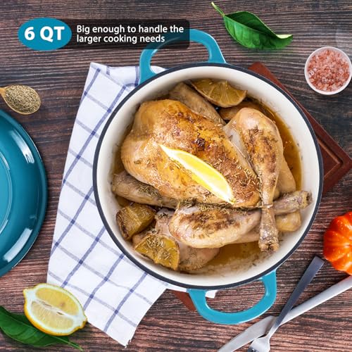 6 Quart Dutch Oven (6 QT-Round / Teal Mist)