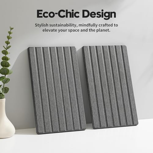 2PCS Water Absorbing Stone Drying Tray Mat for Bathroom Sink & Kitchen Counter Organizer (Dark Gray / 10"x 6")