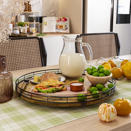 Lazy Susan Turntable Organizer for Table Top (Rustic / 16")