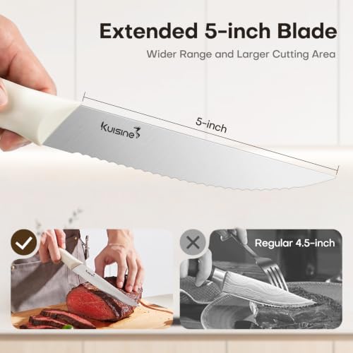 15 Piece Knife Block Set with Built (Pro Max White / 15 pieces)