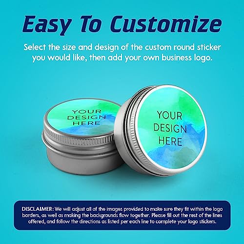100 Custom Vinyl Stickers (Blue Green / 5x5)