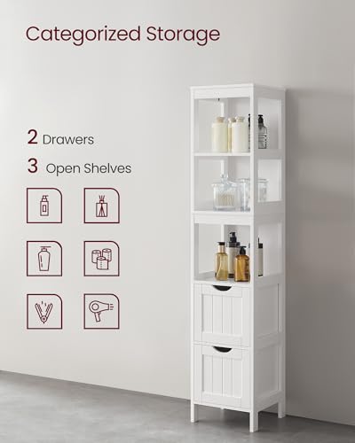 Bathroom Floor Cabinet (55.7"H / White)