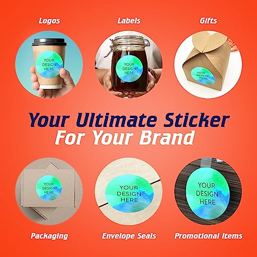 100 Custom Vinyl Stickers (Peach / 4x4)