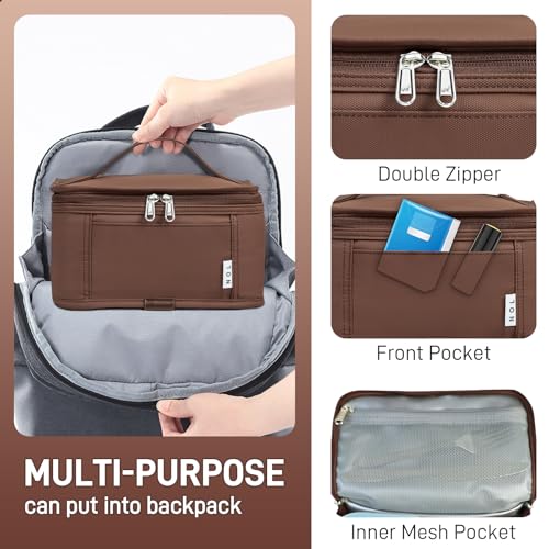 NOL Small Lunch Bag Mini Lunch Box Insulated Lunch Bag for Men (Coffee / Medium(5 Liters))