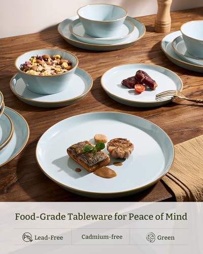 Saturn Dinnerware Sets (Light Blue / 12)