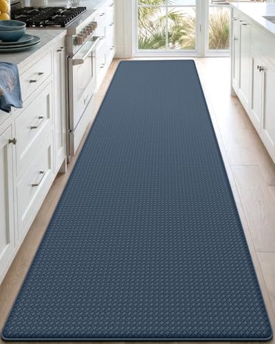 Kitchen Floor Mats Cushioned Anti Fatigue (Dark Blue / 86"l X 23"w X 0.4"th)