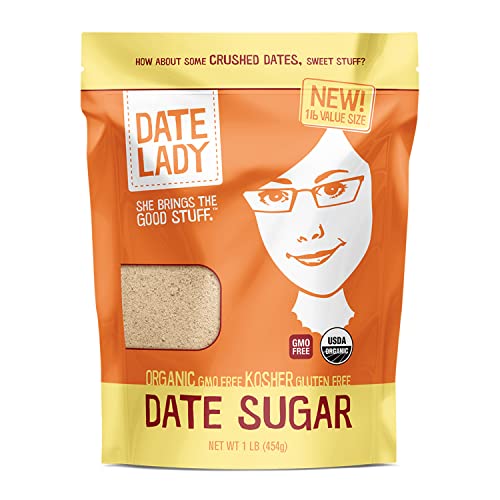 Date Sugar Organic Sugar Substitute for Baking (1 Bag (16 Ounce))