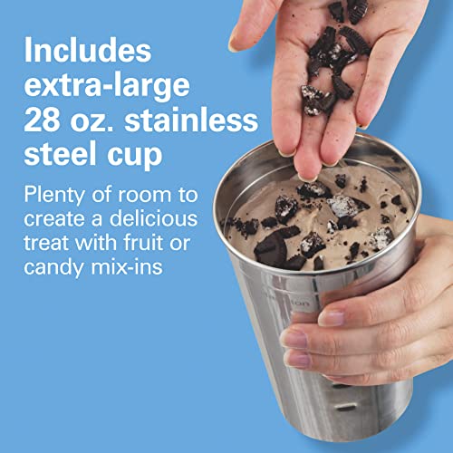DrinkMaster Retro Milkshake Maker & Electric Drink Mixer (Classic Chrome / Extra-Large 28 oz.)