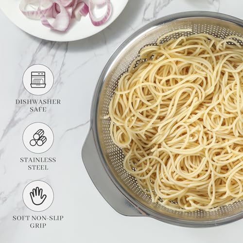 18 8 Stainless Steel Microwell Colander (5QT Colander / primary colour)