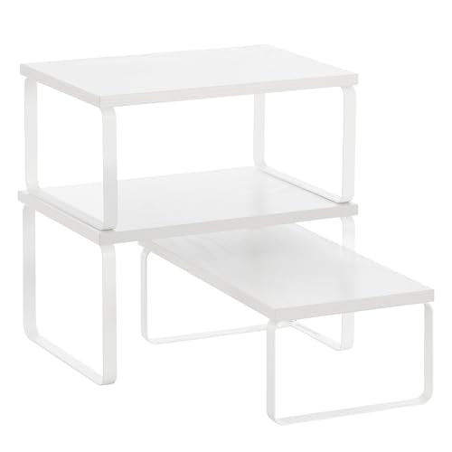 Cabinet Organizer Shelf (Cloud White + Snow White / S (4.6"H) + S (5.4"H) + S (6.2"H))