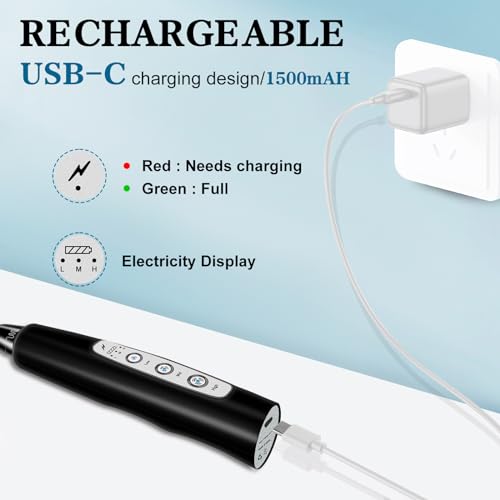 Milk Frother Wand Rechargeable Handheld Whisk Coffee 3 Speed Adjustable (Basic Frother / Black)