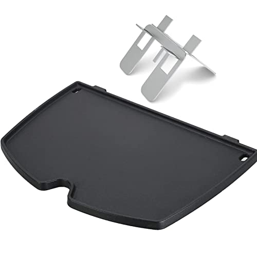 Cast Iron Griddle Accessories for Weber Q1200 Q1000 Q120 Q100 Gas Grill (12.6" x 8.6" x 0.5")