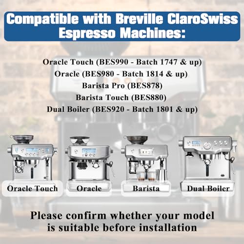 Water Filter Replacement for Breville Espresso Machine Barista Touch BES880 (2 Count (Pack of 1))