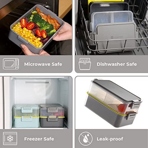 Stackable 2 Tier Adult Bento Box (Ultimate Gray)