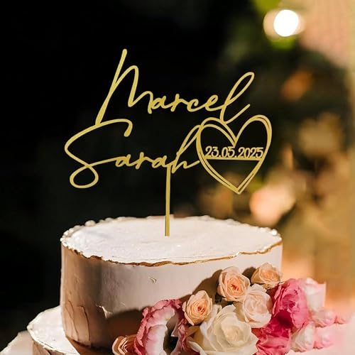 Personalized Wedding Cake Topper (Style 4)