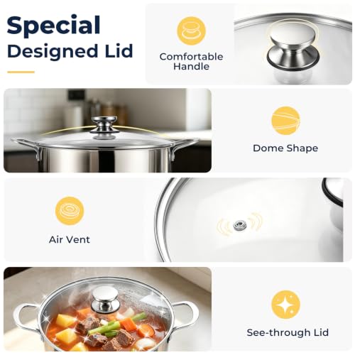 12 Qt Stock Pot with Lid