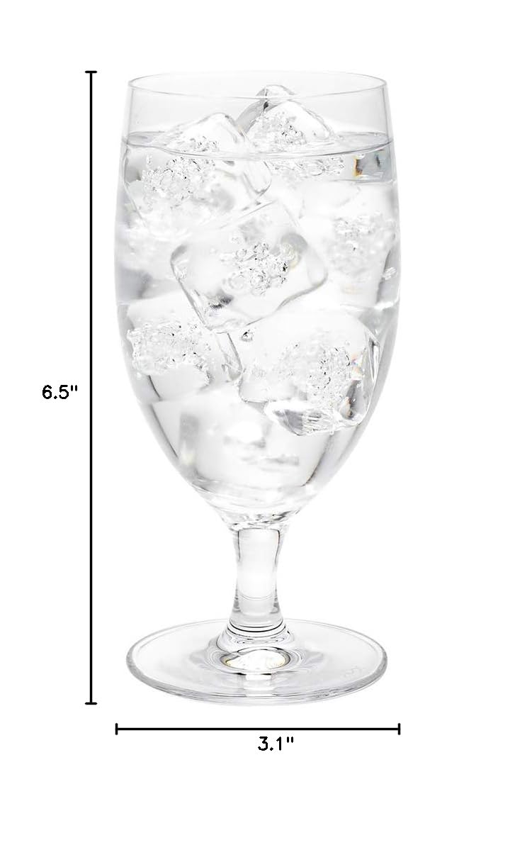 Voglia Nude 14 Ounce Water Goblets Set Of 6 Crystal Goblet Glasses (Water Goblet)