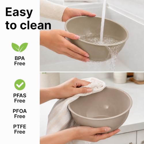 12 Piece Plastic Mixing Bowls with Leak (Forest Ombre)