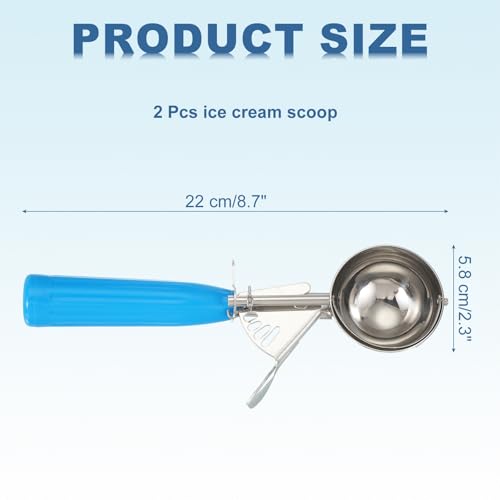 2 Pcs Cookie Scoops Ice Cream Scoop w (5.8 cm / Blue)