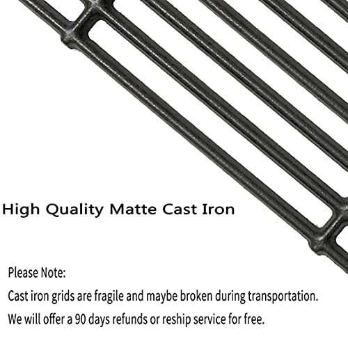 C6505A(4-Pack) 19 3/4" Cast Iron Cooking Grid Grates Replacement for Chargriller 2121, 2123, 2222, 2828, 3001, 3008, 3030, 3725, 4000, 4208, 5050, 5072, 5252, 9020 (4 Cast Iron)