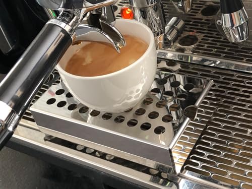 Anti Splash Espresso Cup Riser Stand for Espresso Machines (Silver / 30mm)