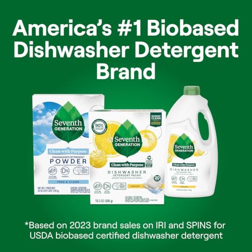 Dishwasher Detergent Packs Lemon Scent 20 Count (1 Count (Pack of 120))
