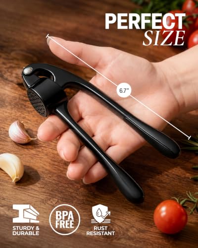 Premium Garlic Press Set (Large | Black)