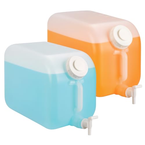 5 Gallon Plastic Dispenser Carboy with Spigot (2 Pack)