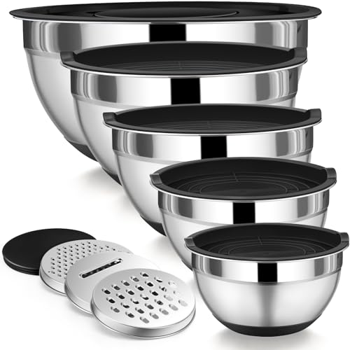 Mixing Bowls with Lid Set (Black)