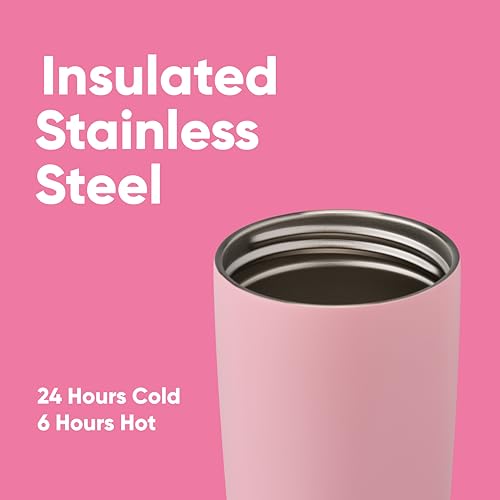 SmoothSip Slider Insulated Stainless Steel Coffee Tumbler (No Handle / 20 Ounces / Pucker Up)