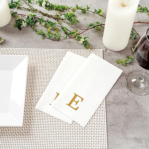 Gold Letter E Linen (Gold / 2000 Count / E)