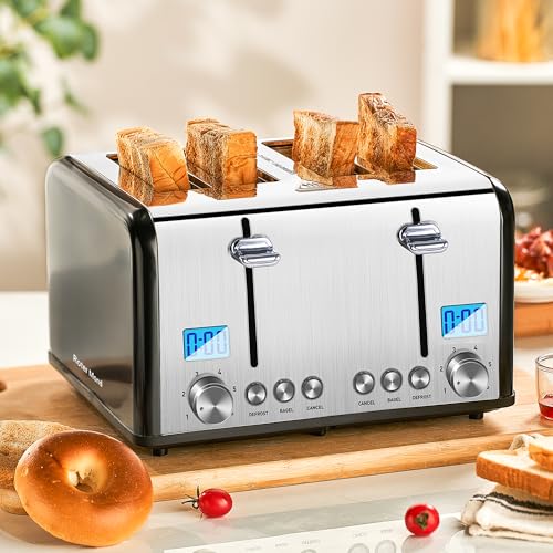 Countdown Stainless Steel 4 Slice Toaster with Bagel (Black)